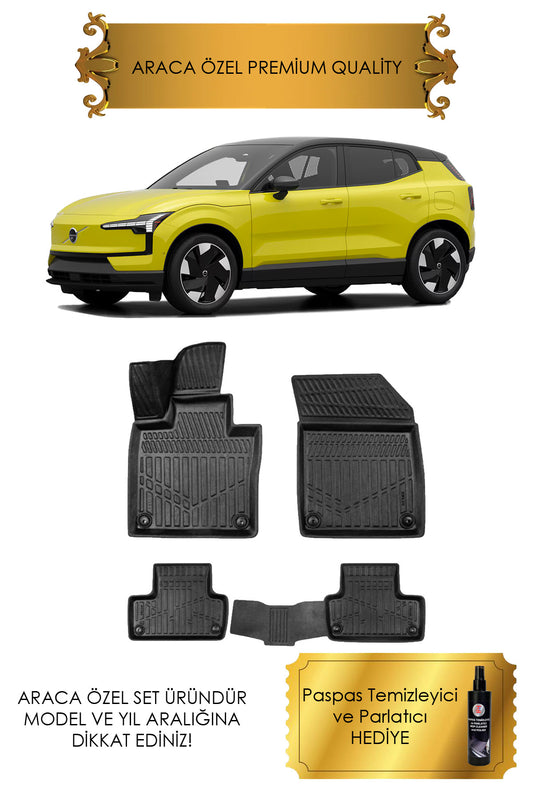 Volvo EX30 2025 Sonrası Uyumlu Araca Özel 4D Havuzlu Paspas Takımı