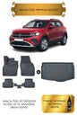 VW T-Cross 2022 - 2023 - 2024 - 2025 Araca Özel Havuzlu Paspas ve Alt Kademe Bagaj Havuzu (HEDİYELİ)