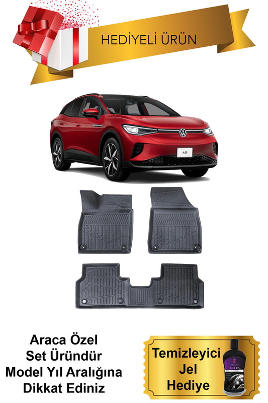 Volkswagen ID4 2024 ve Sonrası 4D Havuz Paspas Takımı (HEDİYELİ)