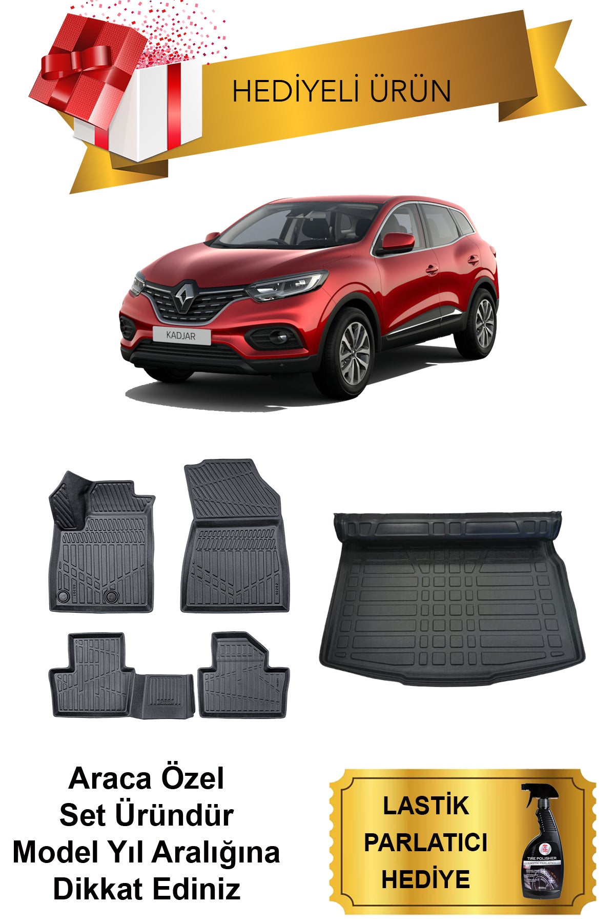 Renault Kadjar 2015 Sonrası 4d Araca Özel Paspas Ve Bagaj Havuzu ( HEDİYELİ)
