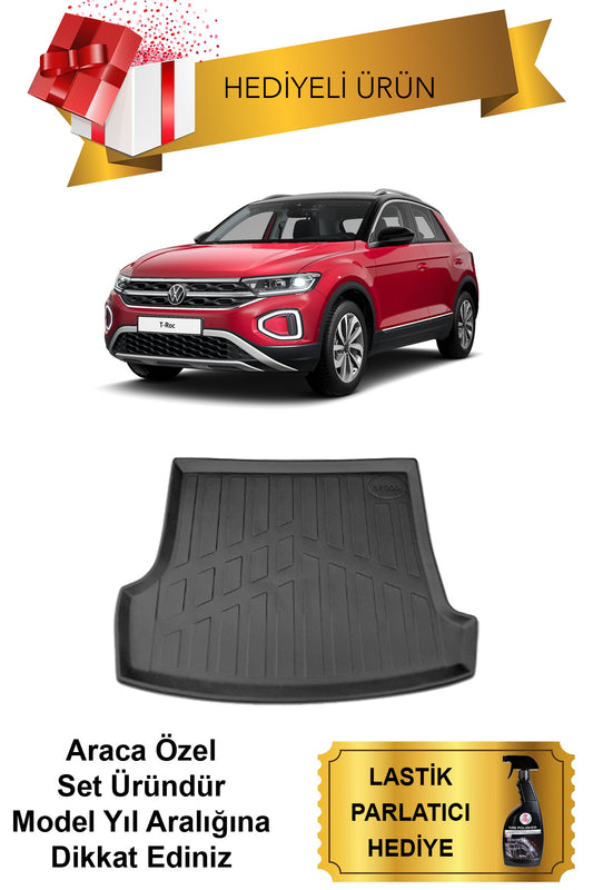 Volkswagen T-Roc 2017 Sonrası Araca Özel Üst Kademe 4D Bagaj Havuzu (HEDİYELİ)