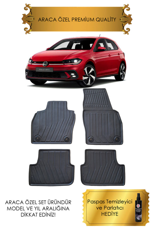 Volkswagen Polo 2021 - 2025 Araca Özel Uyumlu  2d Havuzlu Paspas